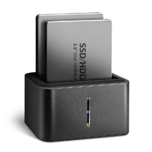 AXAGON ADSA-D25, USB 3.2 Gen 1 - 2x SATA 6G 2.5" SSD/HDD CLONE MINI dokovací stanice - VÝPRODEJ