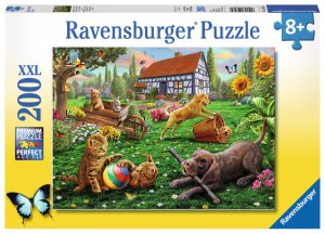 RAVENSBURGER Puzzle Hrátky na zahradě XXL 200 dílků - VÝPRODEJ