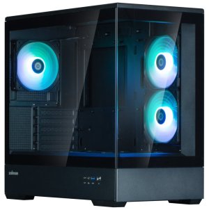 Zalman skříň P30 Black V2 / miniT / 3x120mm fan ARGB / USB 3.0 / USB-C / temperované sklo / černá - VÝPRODEJ