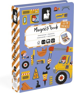 Janod Magnetická kniha Magnetibook Na stavbě - VÝPRODEJ