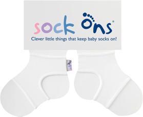 KIKKO SOCK ONS Držák ponožek Classic, bílá (0-6m) - VÝPRODEJ