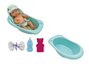 Miminko čurající s vaničkou 30cm - VÝPRODEJ