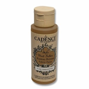 Barvy na textil Cadence Style Matt Fabric, 59 ml - cihlová - VÝPRODEJ
