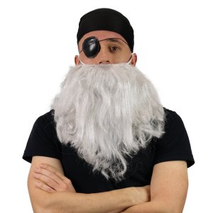 Vousy pirát se šátkem a klapkou na oko - VÝPRODEJ