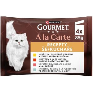 Gourmet A la Carte cat kaps.- Multip.maso,ryba,zelenina 4 x 85 g - VÝPRODEJ