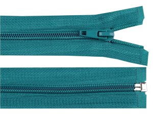 Spirálový zip No 5 délka 75 cm bundový POL - zelený tyrkys tmavý - VÝPRODEJ