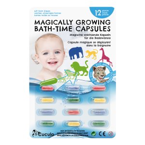 Cuculo Kouzelné rostoucí tobolky do vany, samolepky do vany, ZOO, 12 ks