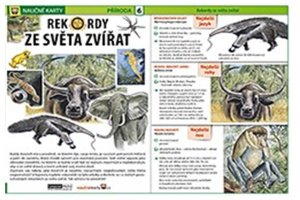 Rekordy ze světa zvířat - Naučné karty - VÝPRODEJ