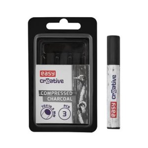 EASY Kreslící a skicovací uhly, kulaté, 3 ks - VÝPRODEJ