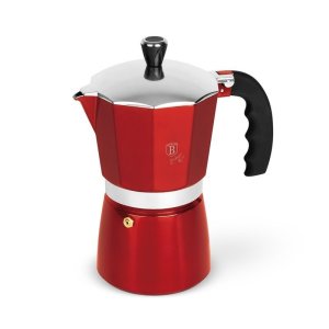 Konvice na espresso 9 šálků Burgundy Metallic Line BH-8583 - VÝPRODEJ