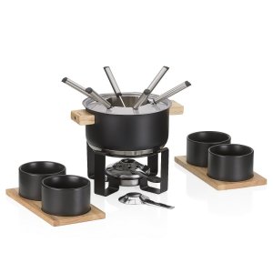 Fondue sada Gunten nerez černá 19,0cm 20,0cm 1,6l KL-10068 - VÝPRODEJ