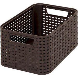 Box úložný RATTAN 28,5x19x13cm (S), STYLE2, plastový, HN - VÝPRODEJ