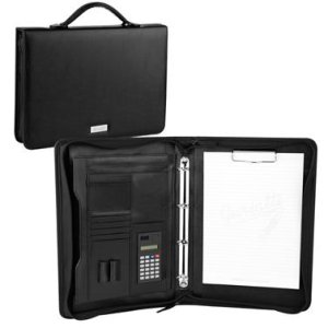 Guriatti CALCULATE Obchodní diplomatka na zip, A4, s kalkulačkou a madlem, černá - VÝPRODEJ