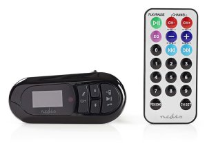 NEDIS FM Transmitter do auta/ Hands free volání/ 0.4 "/ LCD obrazovka/ Bluetooth 4.2/ 12 - 24 V DC/ 0.5 A/ USB/ černý - VÝPRODEJ