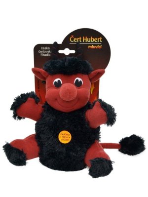 Čert Hubert mluvící plyš 23cm na kartě 12m+ - VÝPRODEJ