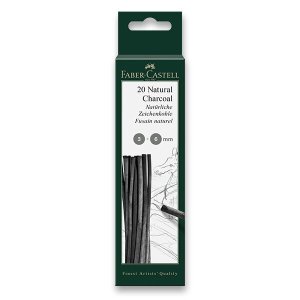 Přírodní uhel Faber-Castell Pitt Monochrome - 3-6 mm, 20 kusů - VÝPRODEJ