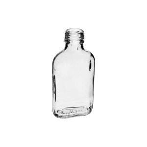 Láhev placatka 100ml skleněná - VÝPRODEJ