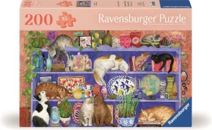 RAVENSBURGER Puzzle Kočky v regálu 200 dílků - VÝPRODEJ