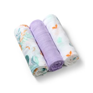 BABYONO Pleny bambusové 3 ks - fialová - VÝPRODEJ