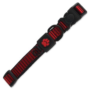Obojek Active Dog Strong M červený 2x34-49cm - VÝPRODEJ