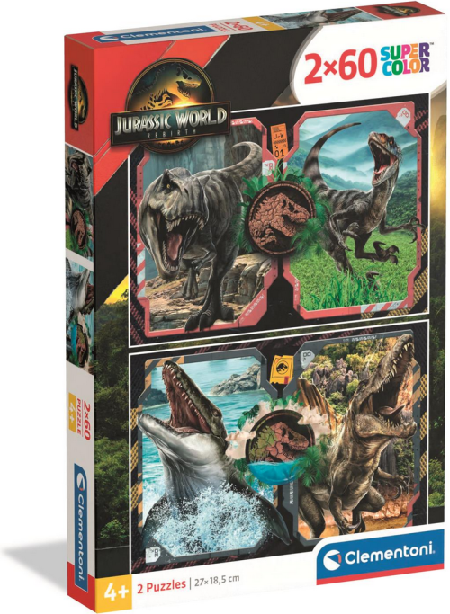 CLEMENTONI Puzzle Jurský svět 2x60 dílků