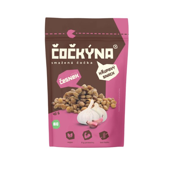 Čočkýna Smažená Čočka Bio 40 g česnek